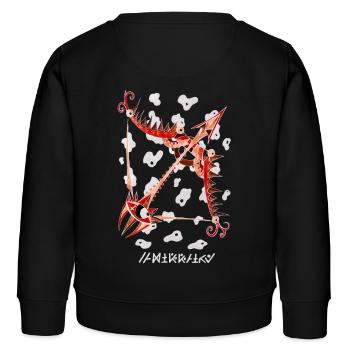 Sagittaire Négutif - Sweat enfant bio Stanley/Stella - noir - Dos - AI Model Kid Male (0cm)
