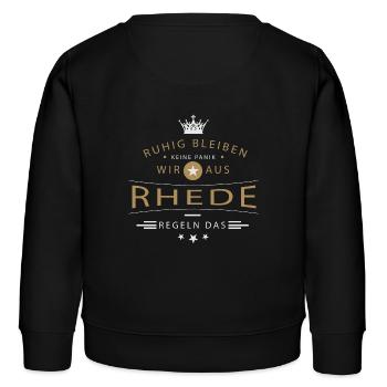 Rhede Stadt - Kinder Organic Sweatshirt Mini Changer von Stanley/Stella - Schwarz - Hinten - AI Model Kid Male (0cm)