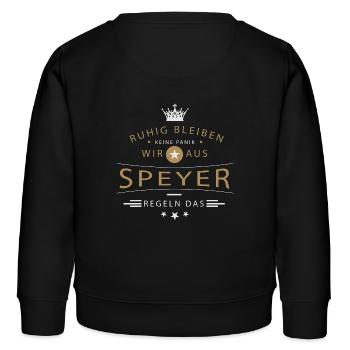 Speyer Stadt - Kinder Organic Sweatshirt Mini Changer von Stanley/Stella - Schwarz - Hinten - AI Model Kid Male (0cm)