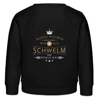 Schwelm Stadt - Kinder Organic Sweatshirt Mini Changer von Stanley/Stella - Schwarz - Hinten - AI Model Kid Male (0cm)