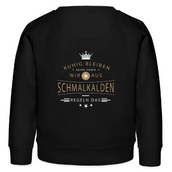 Schmalkalden Stadt - Kinder Organic Sweatshirt Mini Changer von Stanley/Stella - Schwarz - Hinten - AI Model Kid Male (0cm)