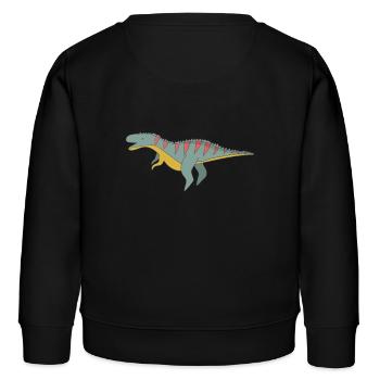 Geschenk Dinosaurier Fossil Kawaii Trex Comic Dino - Kinder Organic Sweatshirt Mini Changer von Stanley/Stella - Schwarz - Hinten - AI Model Kid Male (0cm)