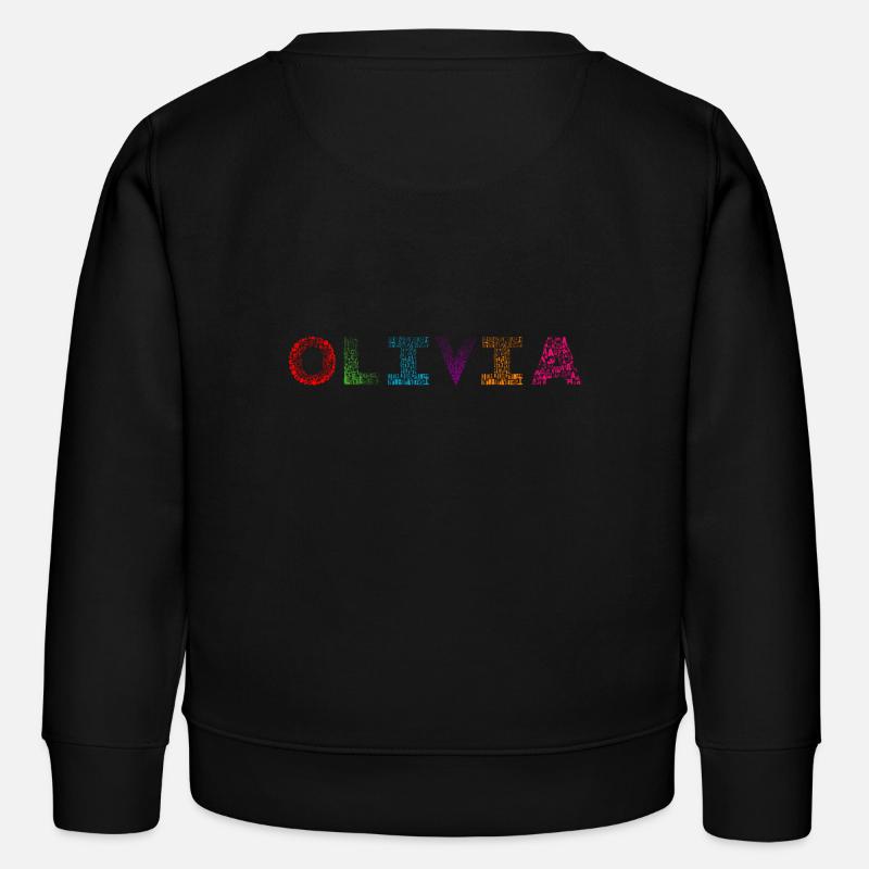 Olivia Briefname - Kinder Organic Sweatshirt Mini Changer von Stanley/Stella - Schwarz