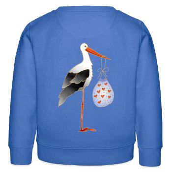 Cigogne - Sweat enfant bio Stanley/Stella - carolina blue - Dos - AI Model Kid Female (0cm)
