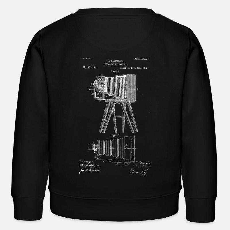 Vintage Kamera Old School Design - Kinder Organic Sweatshirt Mini Changer von Stanley/Stella - Schwarz