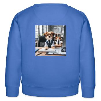 Chiens Cosplay Professionnel - Sweat enfant bio Stanley/Stella - carolina blue - Dos - AI Model Kid Female (0cm)