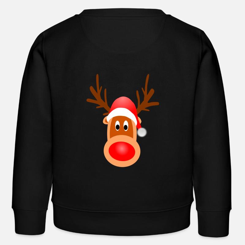 Reindeer comic - Kids Organic Sweatshirt by Stanley/Stella - black