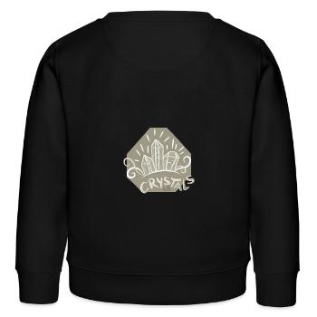 Crystals cristaux pierres - Sweat enfant bio Stanley/Stella - noir - Dos - AI Model Kid Male (0cm)