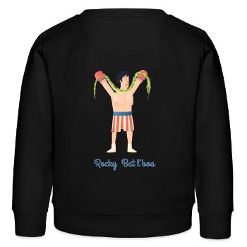 Rocky Bat the boa - Kids Organic Sweatshirt by Stanley/Stella - black - Back - AI Model Kid Male (0cm)