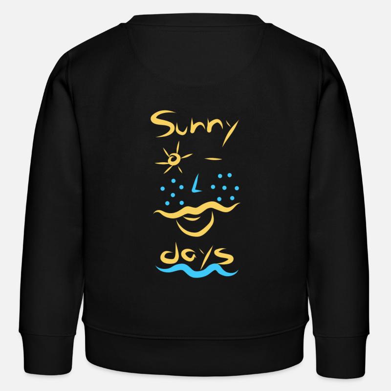 Sunny Days - Kids Organic Sweatshirt by Stanley/Stella - black