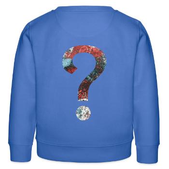 Résumé Question Mark - Sweat enfant bio Stanley/Stella - carolina blue - Dos - AI Model Kid Female (0cm)