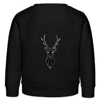 cerf stylisé - Sweat enfant bio Stanley/Stella - noir - Dos - AI Model Kid Male (0cm)
