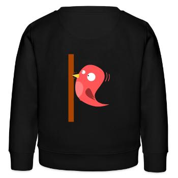 dessin animé Woodpecker - Sweat enfant bio Stanley/Stella - noir - Dos - AI Model Kid Male (0cm)