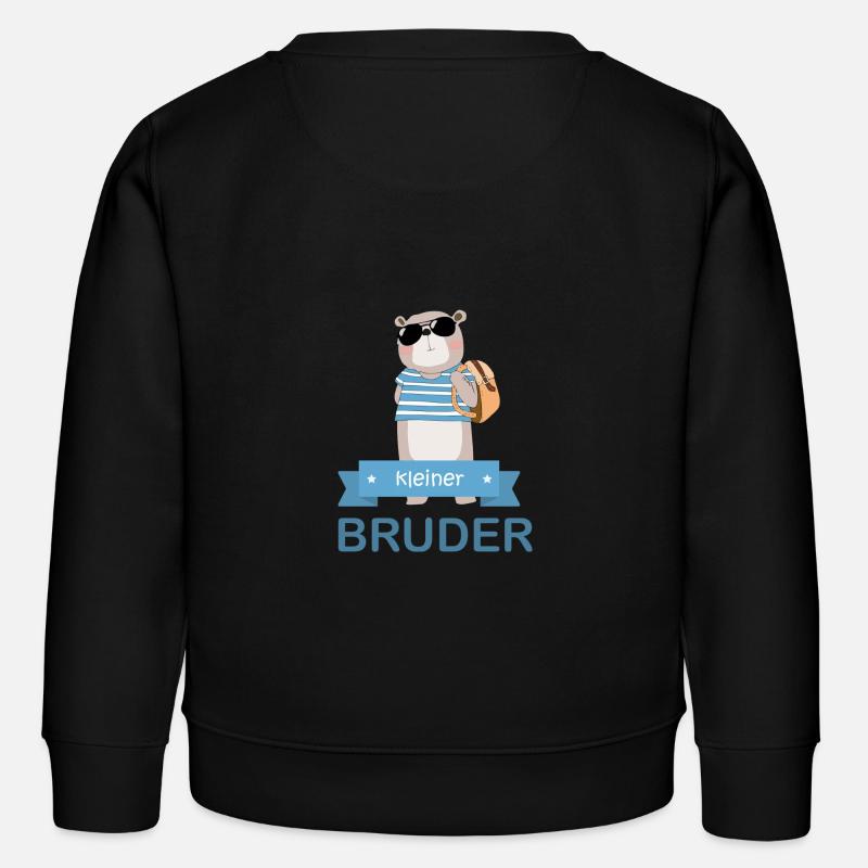 kleiner Bruder Bär - Kinder Organic Sweatshirt Mini Changer von Stanley/Stella - Schwarz