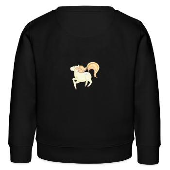 pony - Kids Organic Sweatshirt by Stanley/Stella - black - Back - AI Model Kid Male (0cm)