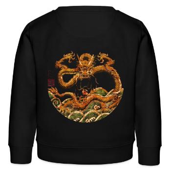 Chinesisch_Drache_Verbotenen Stadt_Zhenglong - Sweat enfant bio Stanley/Stella - noir - Dos - AI Model Kid Male (0cm)