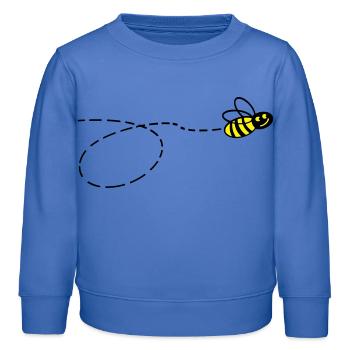 Flotte abeille 2 - Sweat enfant bio Stanley/Stella - carolina blue - Devant - AI Model Kid Female (0cm)