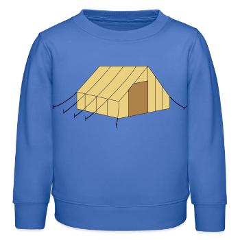 Zelt - Kinder Organic Sweatshirt Mini Changer von Stanley/Stella - carolina Blue - Vorne - AI Model Kid Female (0cm)