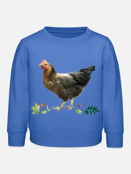 Huhn - Kinder Organic Sweatshirt Mini Changer von Stanley/Stella - carolina Blue
