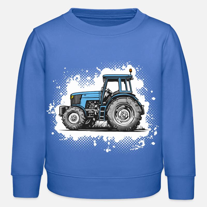 Traktor blue - Splash - Kinder Organic Sweatshirt Mini Changer von Stanley/Stella - carolina Blue