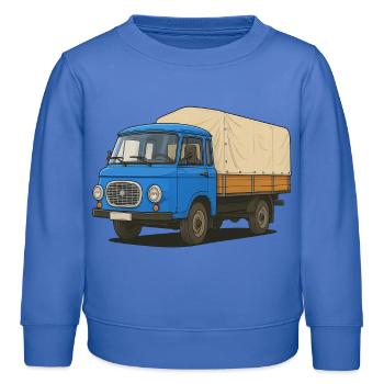 Plateau Est - Sweat enfant bio Stanley/Stella - carolina blue - Devant - AI Model Kid Female (0cm)