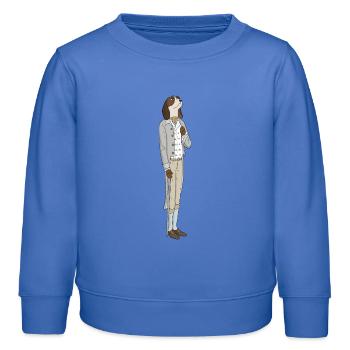 Un chien noble - Sweat enfant bio Stanley/Stella - carolina blue - Devant - AI Model Kid Female (0cm)