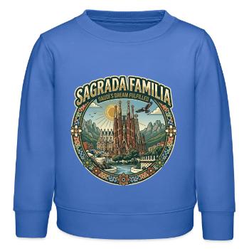 Sagrada Familia Barcelona - Kinder Organic Sweatshirt Mini Changer von Stanley/Stella - carolina Blue - Vorne - AI Model Kid Female (0cm)