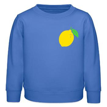 Citron Flat Print Design - Sweat enfant bio Stanley/Stella - carolina blue - Devant - AI Model Kid Female (0cm)