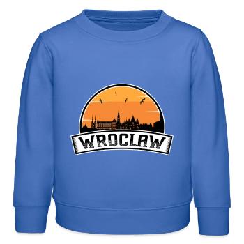 Wroclaw Pologne Skyline Voyage Drapeau Polonais Souvenirs - Sweat enfant bio Stanley/Stella - carolina blue - Devant - AI Model Kid Female (0cm)