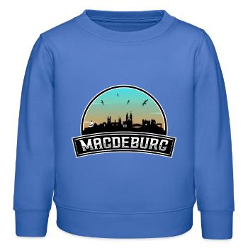 Magdebourg Allemagne Skyline Souvenir allemand - Sweat enfant bio Stanley/Stella - carolina blue - Devant - AI Model Kid Female (0cm)