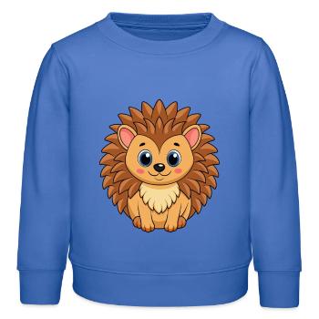 Igel Niedliche Maskottchen Zeichentrickfigur Kawaii - Kinder Organic Sweatshirt Mini Changer von Stanley/Stella - carolina Blue - Vorne - AI Model Kid Female (0cm)