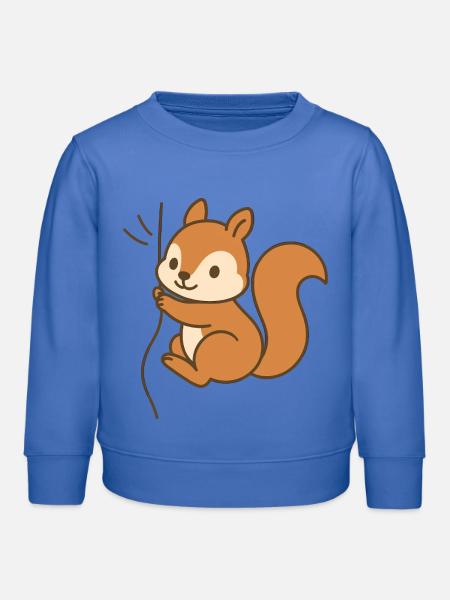 Eingekuschelt Eichhörnchen - Kinder Organic Sweatshirt Mini Changer von Stanley/Stella - carolina Blue