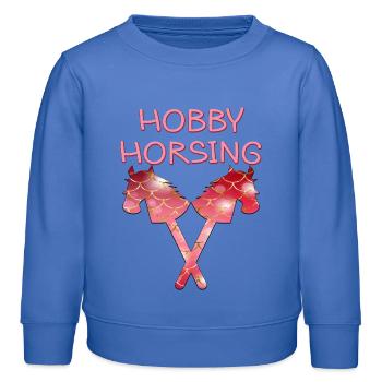 HOBBY HORSING PFERDE - Kinder Organic Sweatshirt Mini Changer von Stanley/Stella - carolina Blue - Vorne - AI Model Kid Female (0cm)