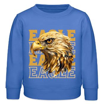 Adler Adlerkopf Gold Raubvogel Vogel Tier Natur - Kinder Organic Sweatshirt Mini Changer von Stanley/Stella - carolina Blue - Vorne - AI Model Kid Female (0cm)