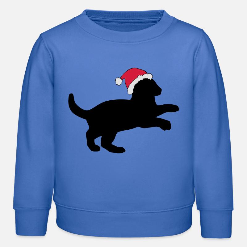 Chaton dans un chapeau de Noël. - Sweat enfant bio Stanley/Stella - carolina blue