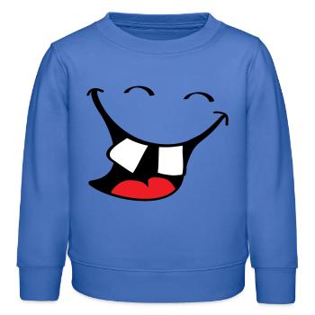 Großes Lächeln. Glücklicher, lächelnder Mund, Lippen Gesicht. - Kinder Organic Sweatshirt Mini Changer von Stanley/Stella - carolina Blue - Vorne - AI Model Kid Female (0cm)