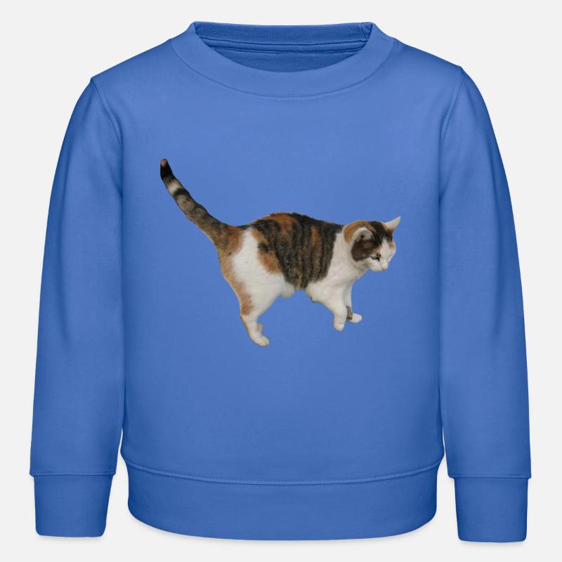 Katze - Kinder Organic Sweatshirt Mini Changer von Stanley/Stella - carolina Blue