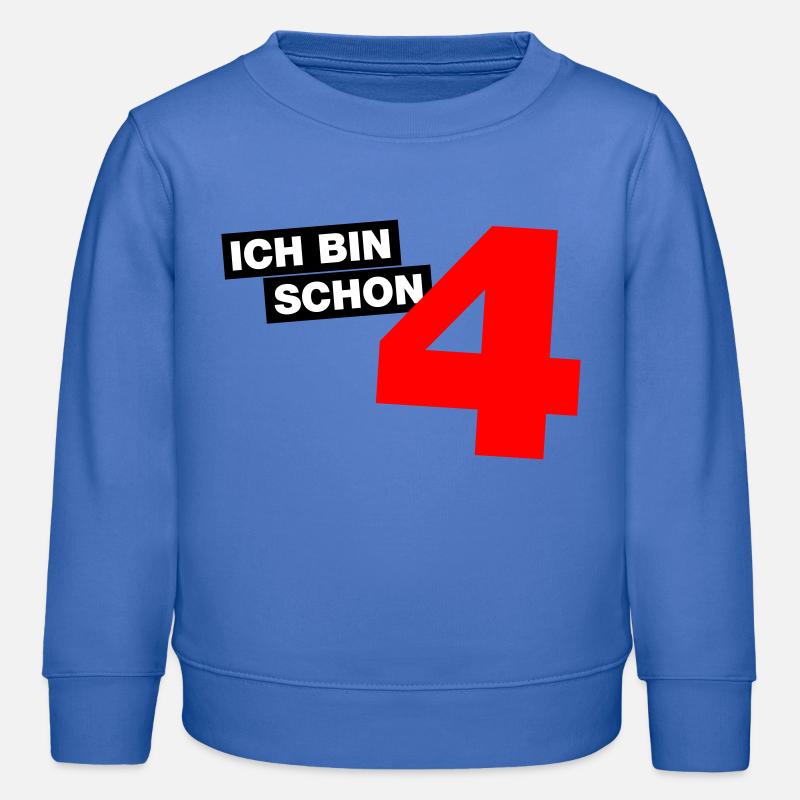 Ich bin schon 4 - Kinder Organic Sweatshirt Mini Changer von Stanley/Stella - carolina Blue