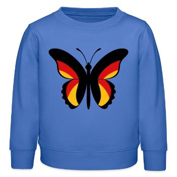 GER Papillon - Sweat enfant bio Stanley/Stella - carolina blue - Devant - AI Model Kid Female (0cm)