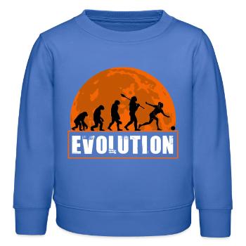 Bowling Girl Evolution Design für Sportliebhaber - Kinder Organic Sweatshirt Mini Changer von Stanley/Stella - carolina Blue - Vorne - AI Model Kid Female (0cm)