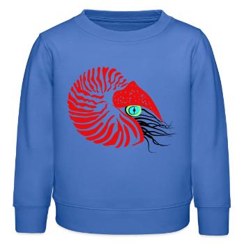 Perlboot, Ammonit, Kopffüßer, Nautilus - Kinder Organic Sweatshirt Mini Changer von Stanley/Stella - carolina Blue - Vorne - AI Model Kid Female (0cm)