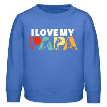 J’adore mon emploi industriel de Papa Ouvrier de l’Acier - Sweat enfant bio Stanley/Stella - carolina blue - Devant - AI Model Kid Female (0cm)