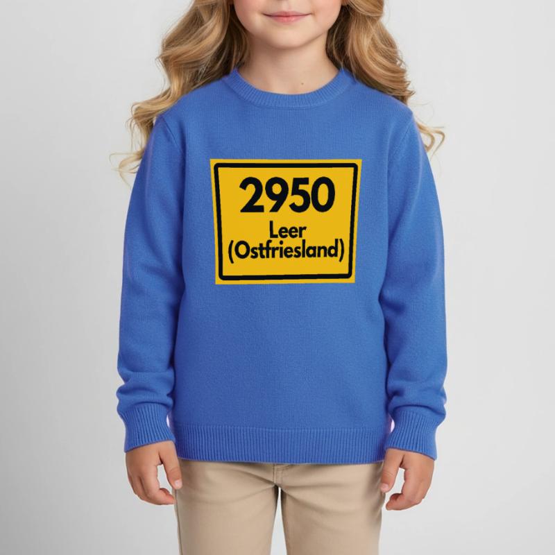 OLD POSTCODE ZIP CODE RETRO 2950 LEER EAST FRISIA Kids Organic Sweatshirt by Stanley/Stella