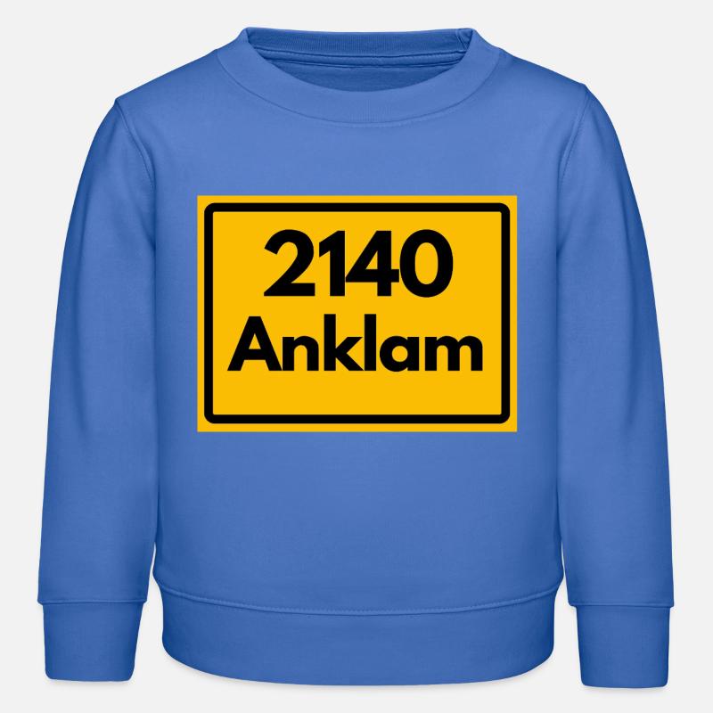 OLD POSTCODE POSTCODE RETRO 2140 ANKLAM HEIMAT - Kids Organic Sweatshirt by Stanley/Stella - carolina blue