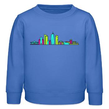 Kunst des Dhaka City Skyline National Monument - Kinder Organic Sweatshirt Mini Changer von Stanley/Stella - carolina Blue - Vorne - AI Model Kid Female (0cm)