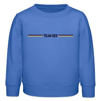 Drapeau de l’Allemagne - Sweat enfant bio Stanley/Stella - carolina blue - Devant - AI Model Kid Female (0cm)