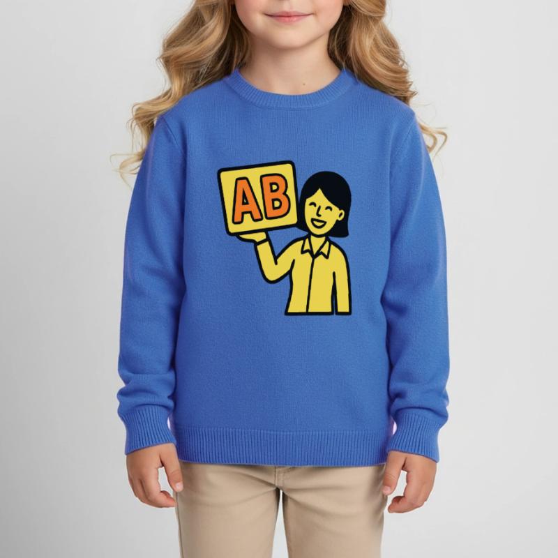 Teacher Elementary School ABC Vector Kids Organic Sweatshirt by Stanley/Stella