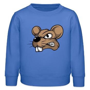 Maus Mäuse Mausi Mäuschen Ratte Nagetier Haustier - Kinder Organic Sweatshirt Mini Changer von Stanley/Stella - carolina Blue - Vorne - AI Model Kid Female (0cm)