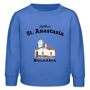 Bulgarien Leuchtturm Klosterinsel Sweta Anastasia - Kinder Organic Sweatshirt Mini Changer von Stanley/Stella - carolina Blue - Vorne - AI Model Kid Female (0cm)