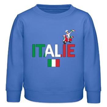Italie - Sweat enfant bio Stanley/Stella - carolina blue - Devant - AI Model Kid Female (0cm)